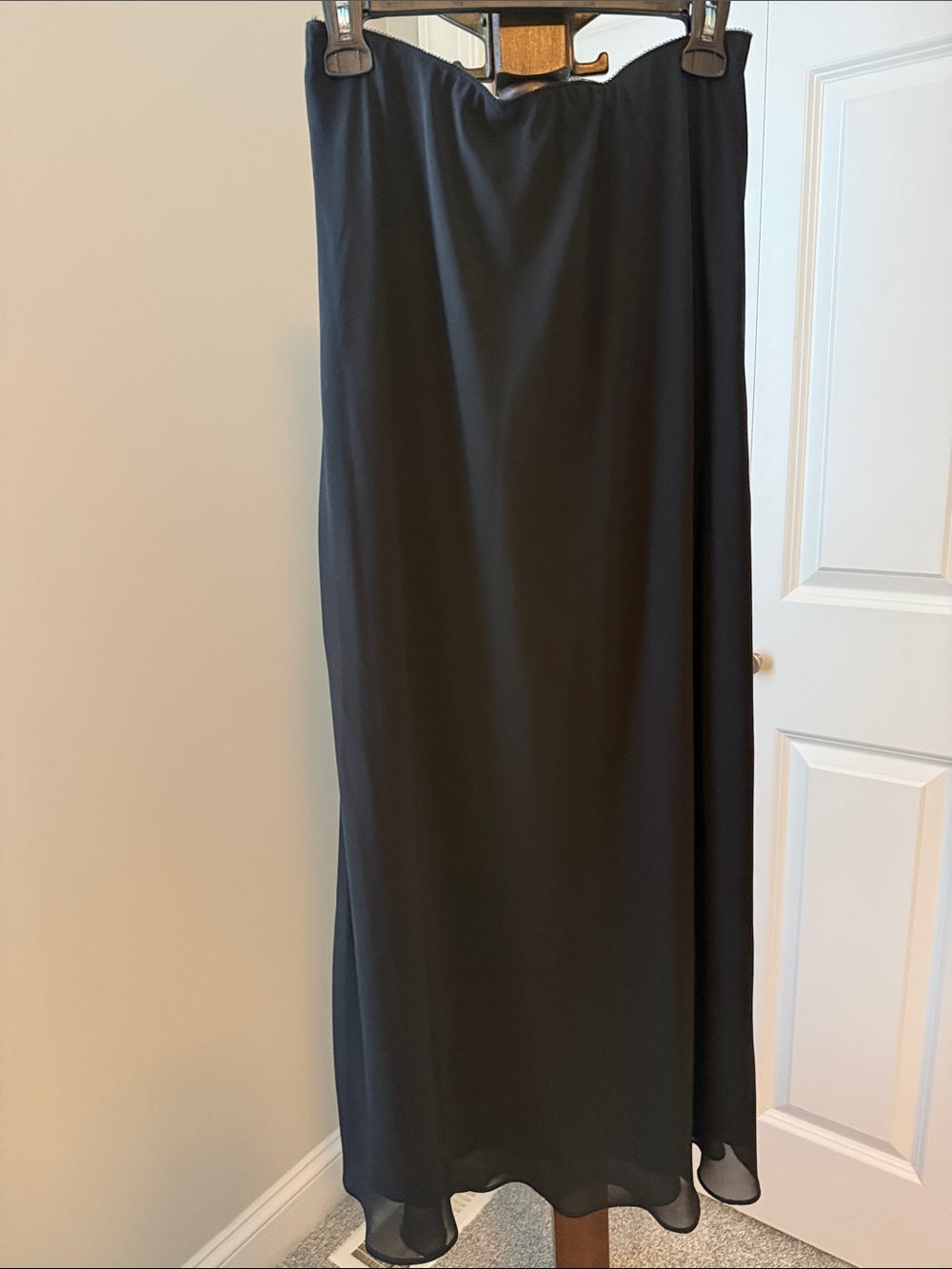 Alex Evenings Black Strapless Maxi Skirt